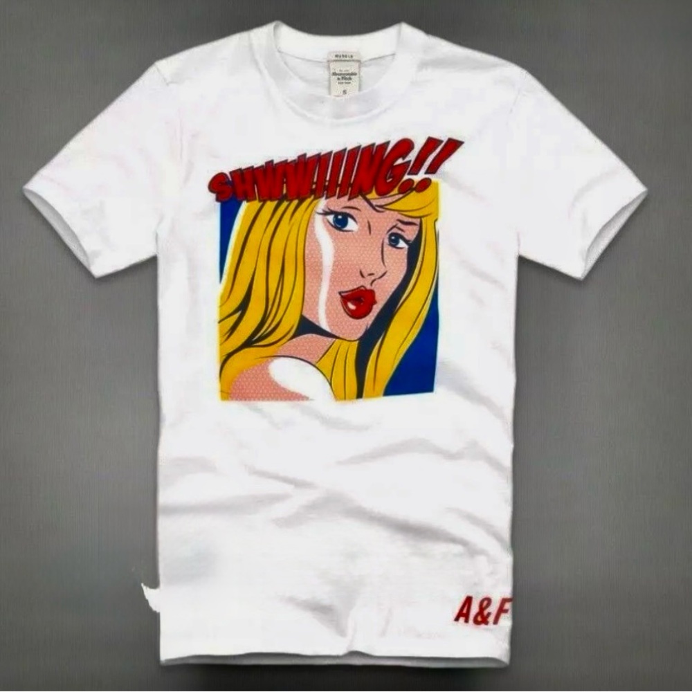 Abercrombie & Fitch White Graphic Tee